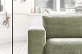 KAWOLA Sofa MADELINE 2-Sitzer Cord olivgrün