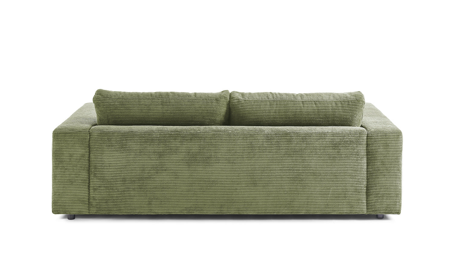 KAWOLA Sofa MADELINE 2-Sitzer Cord olivgrün