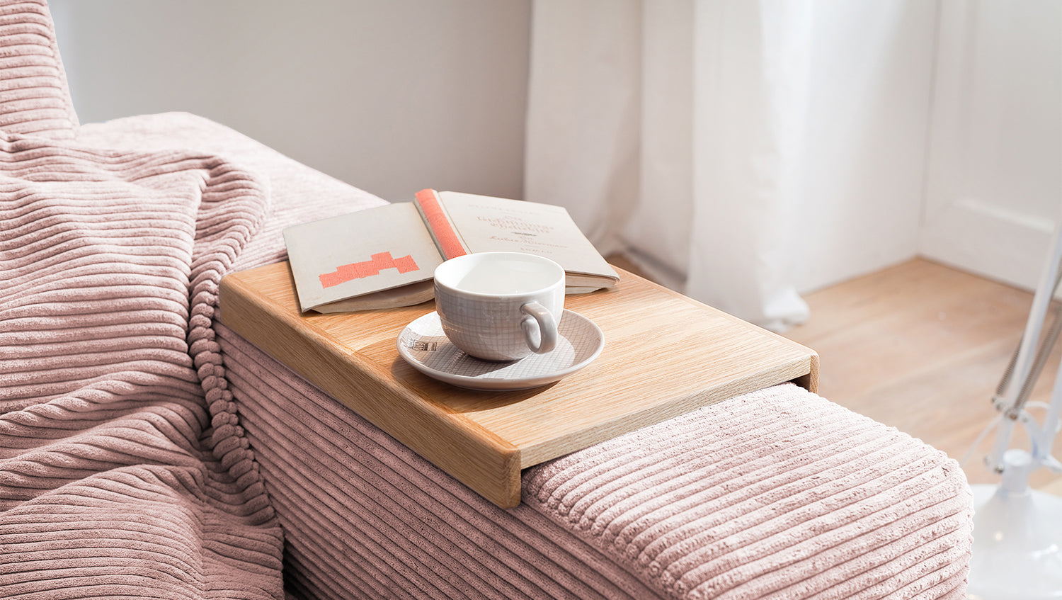 KAWOLA Sofa MADELINE 2-Sitzer Cord rosa