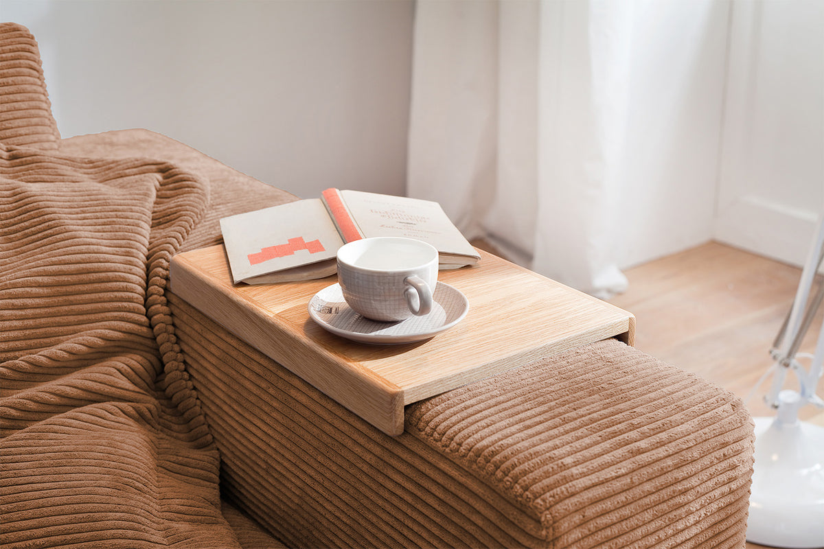 KAWOLA Sofa MADELINE 2-Sitzer Cord rost