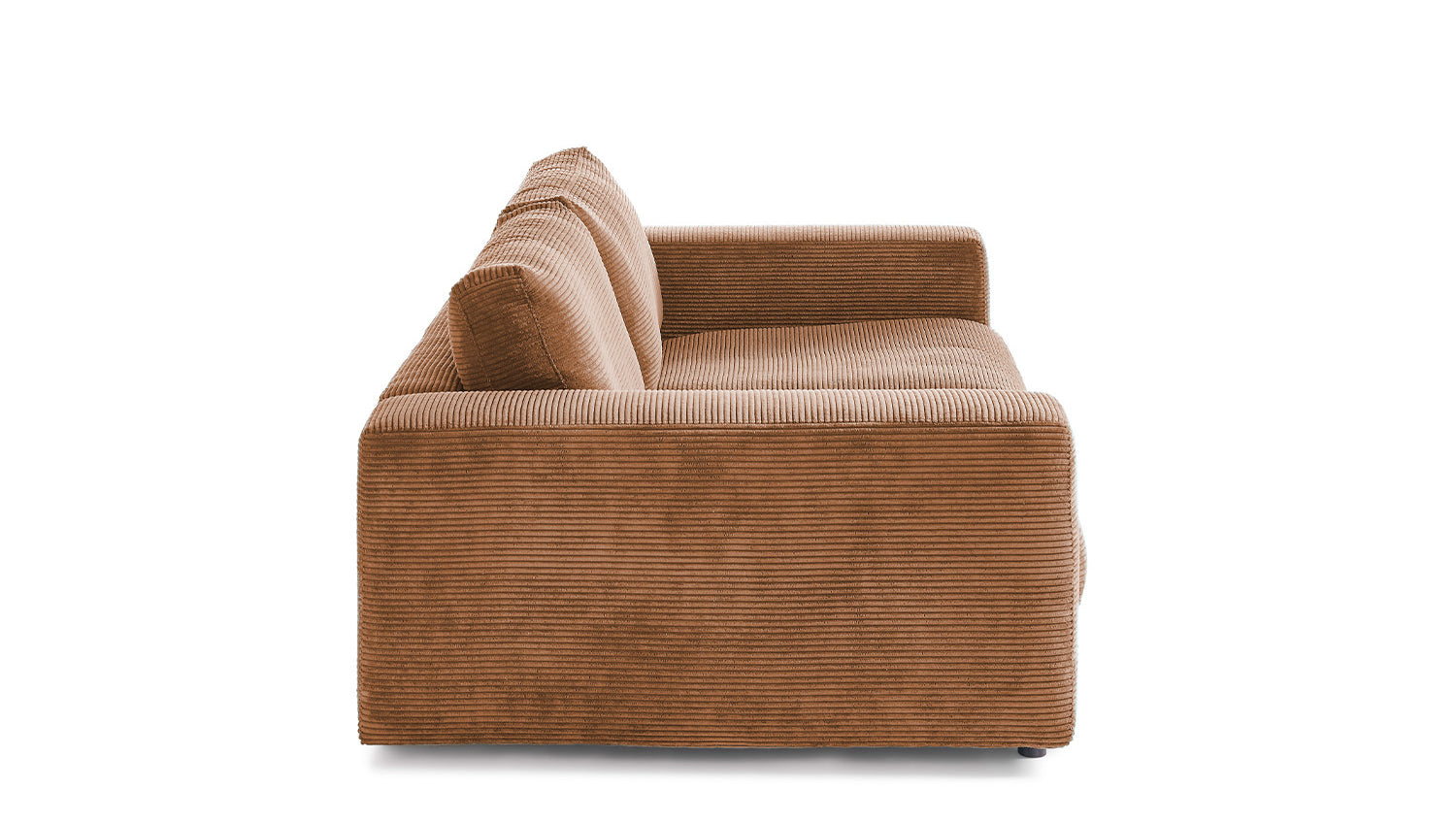 KAWOLA Sofa MADELINE 2-Sitzer Cord rost