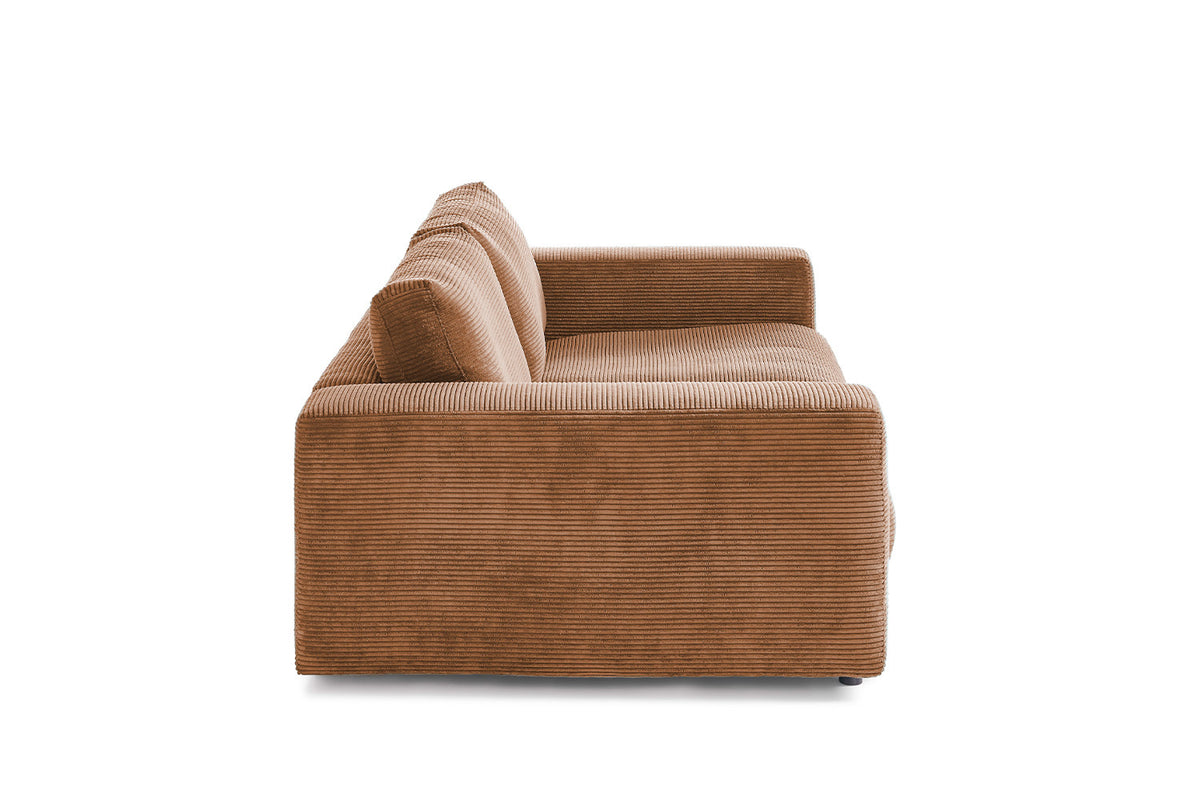 KAWOLA Sofa MADELINE 2-Sitzer Cord rost
