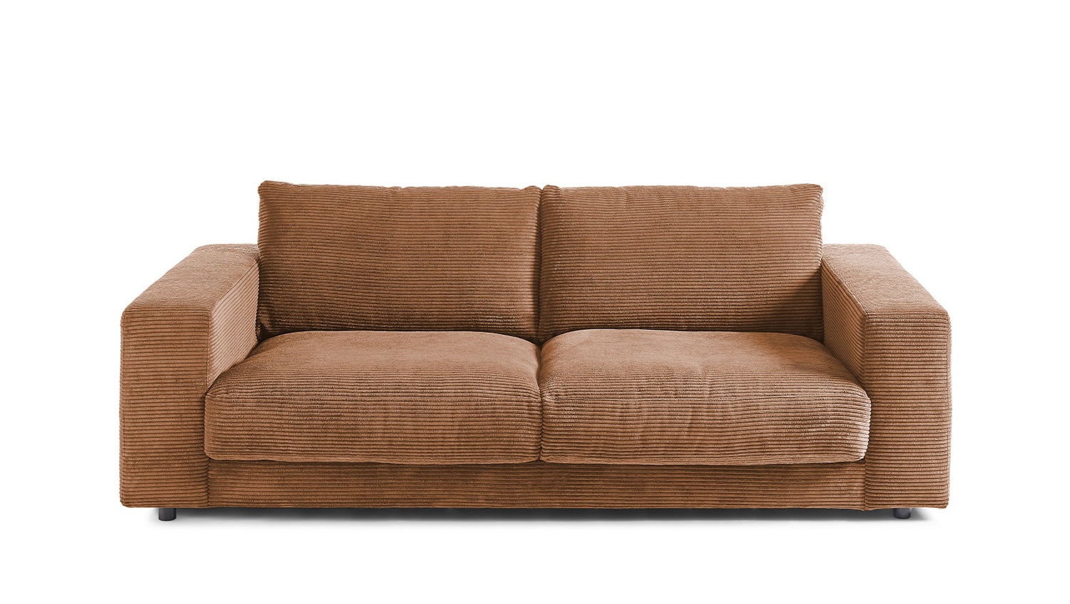 KAWOLA Sofa MADELINE 2-Sitzer Cord rost