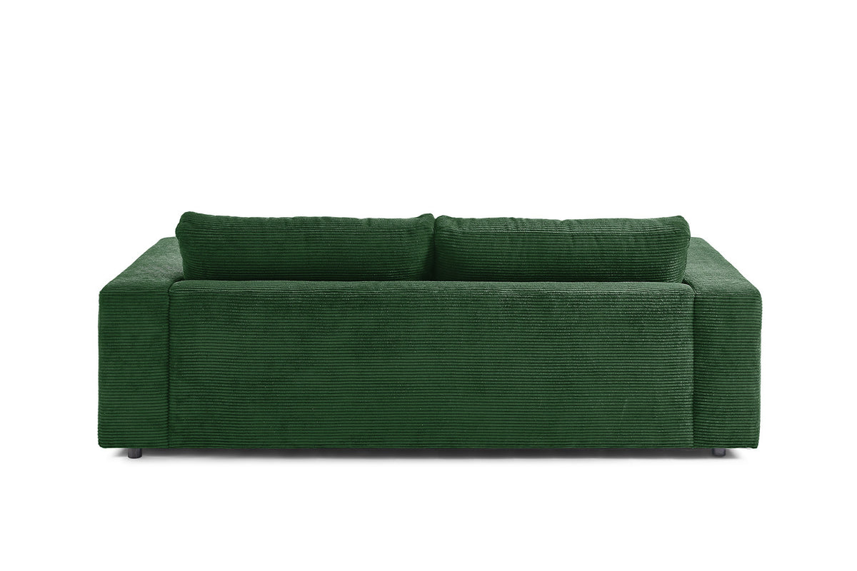 KAWOLA Sofa MADELINE 2-Sitzer Cord smaragd