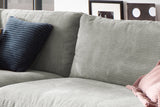 KAWOLA Sofa MADELINE 3-Sitzer Cord hellgrau