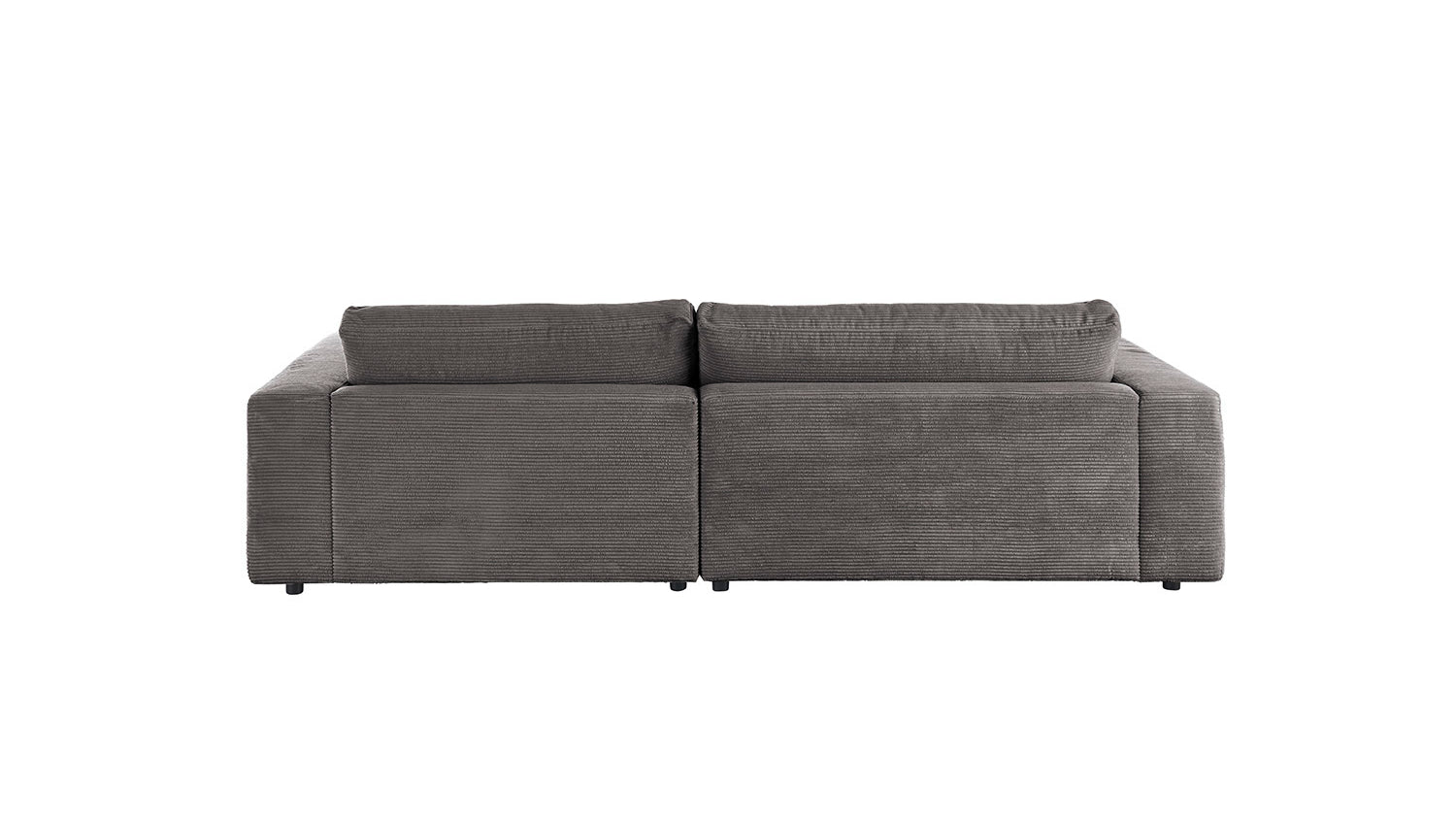 KAWOLA Sofa MADELINE Ecksofa mit Longchair Cord grau