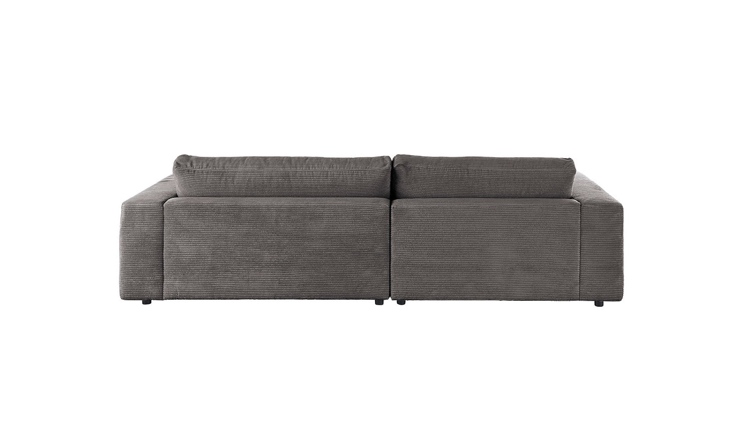 KAWOLA Sofa MADELINE Ecksofa mit Longchair Cord grau