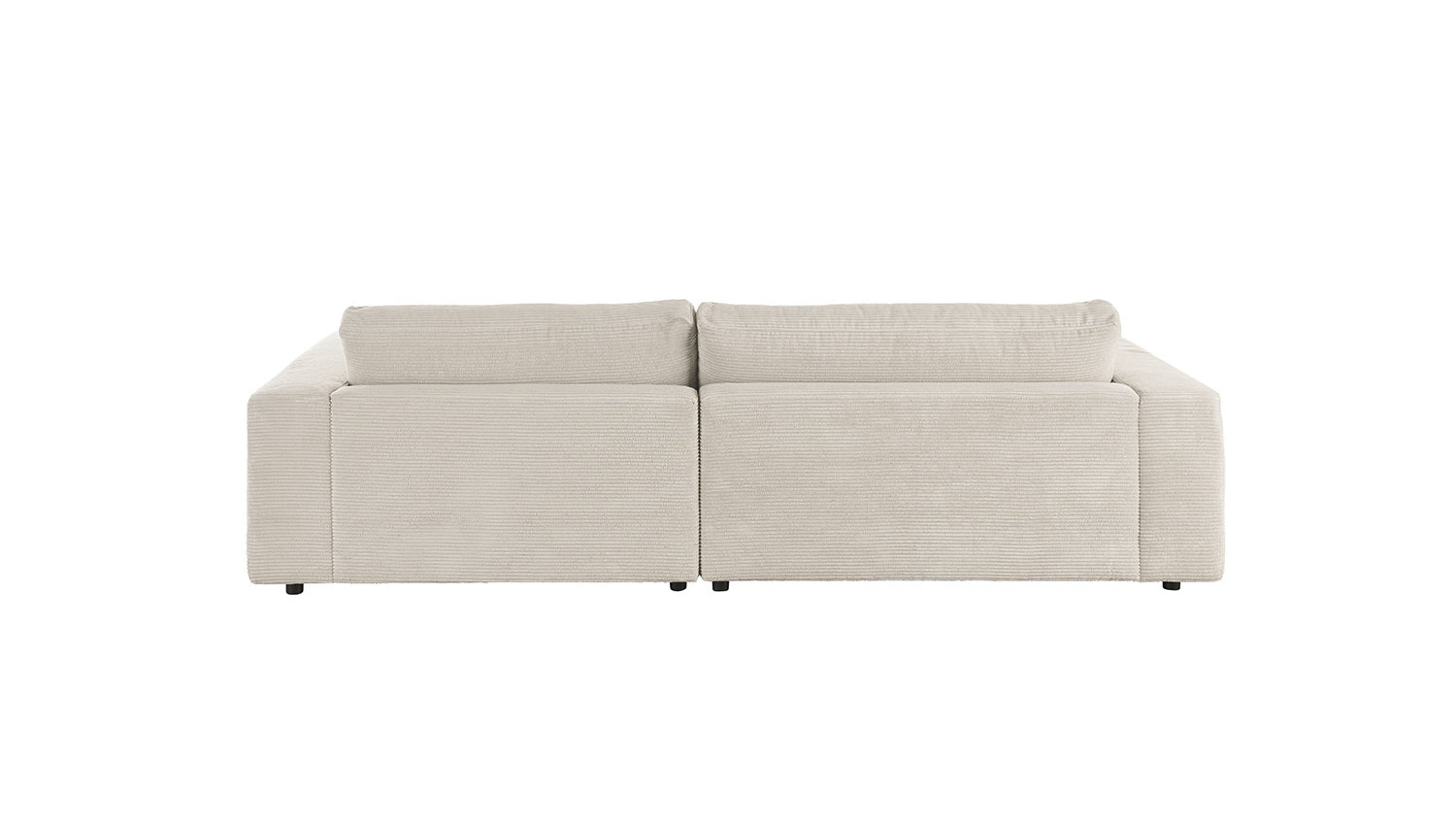 KAWOLA Sofa MADELINE Ecksofa mit Longchair Cord hellgrau