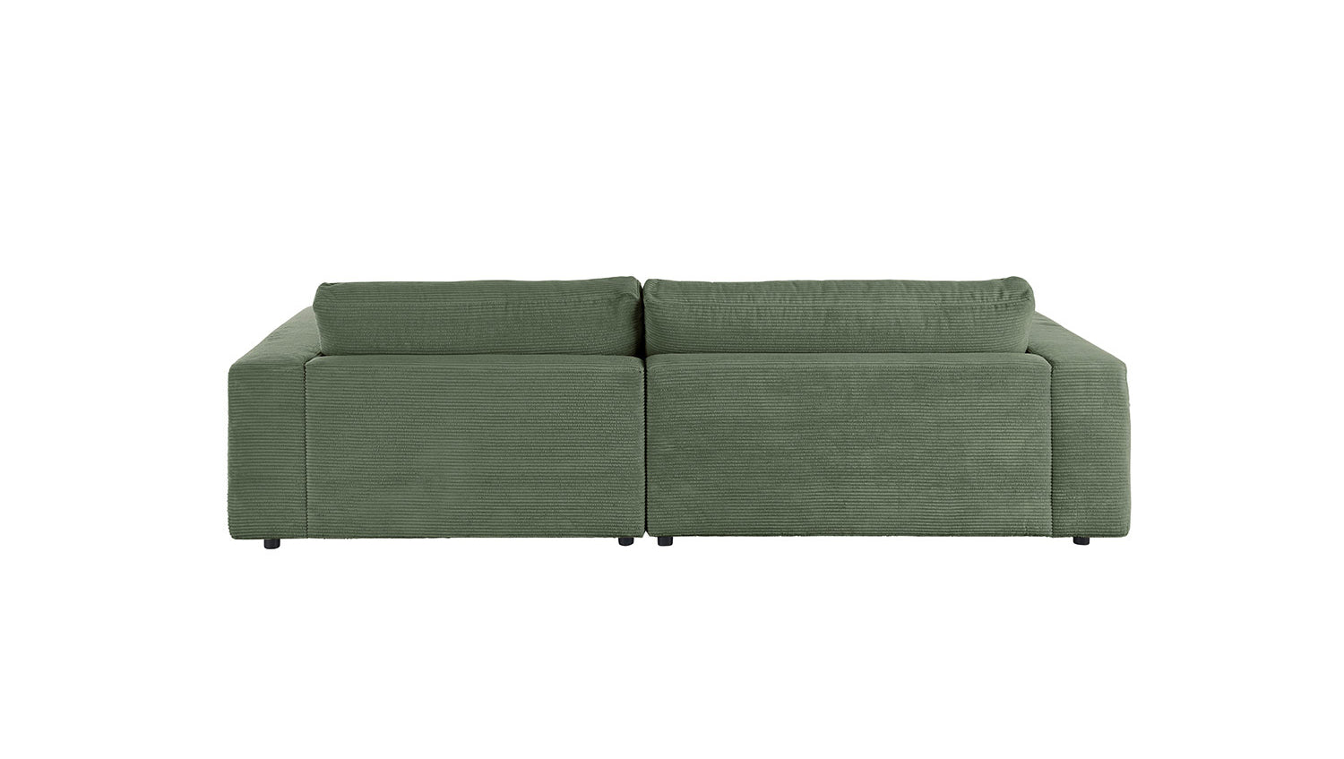 KAWOLA Sofa MADELINE Ecksofa mit Longchair Cord olivgrün