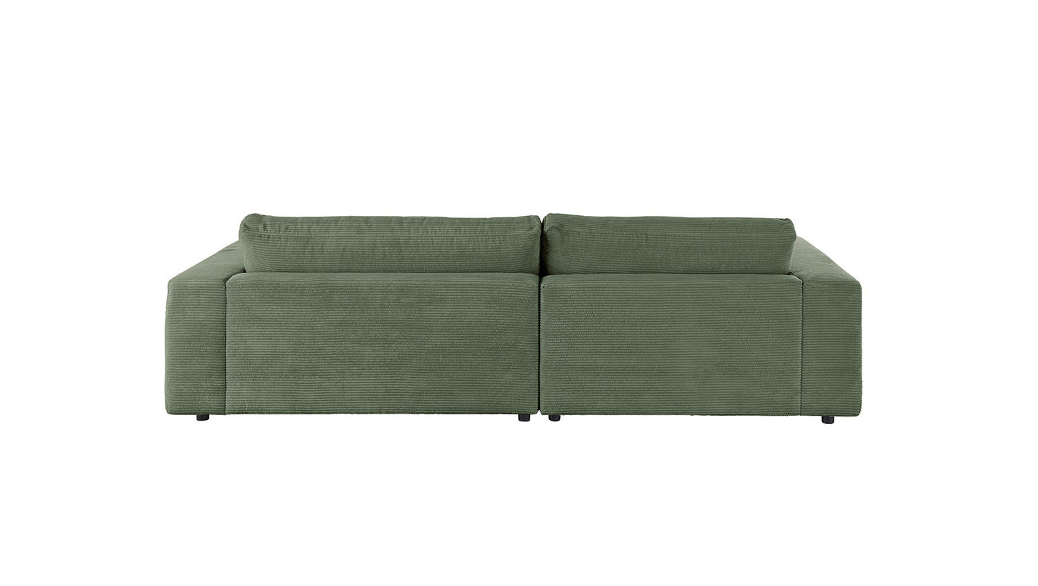 KAWOLA Sofa MADELINE Ecksofa mit Longchair Cord olivgrün