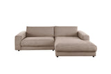 KAWOLA Sofa MADELINE Ecksofa mit Longchair Cord taupe