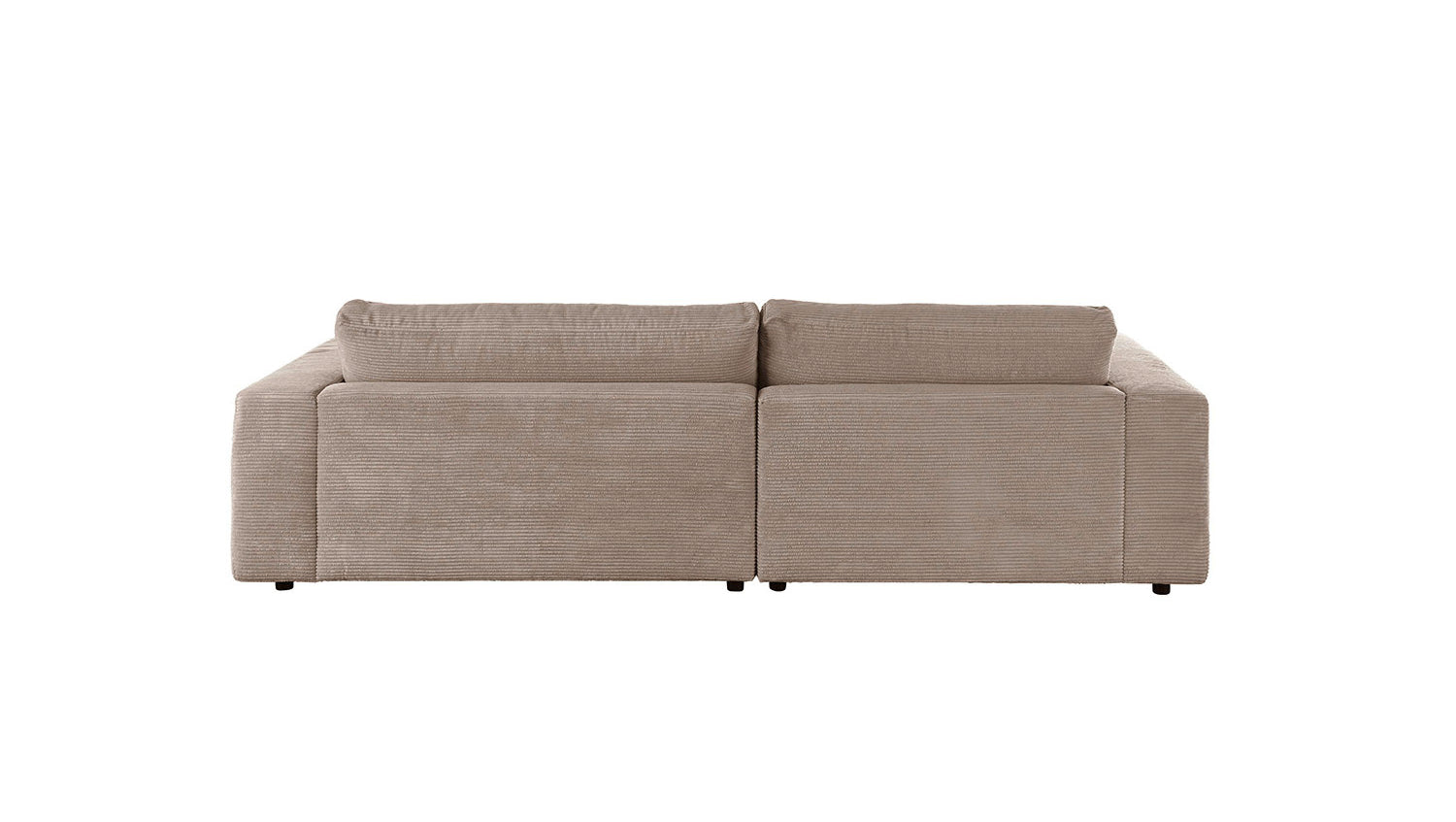 KAWOLA Sofa MADELINE Ecksofa mit Longchair Cord taupe
