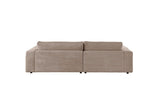 KAWOLA Sofa MADELINE Ecksofa mit Longchair Cord taupe