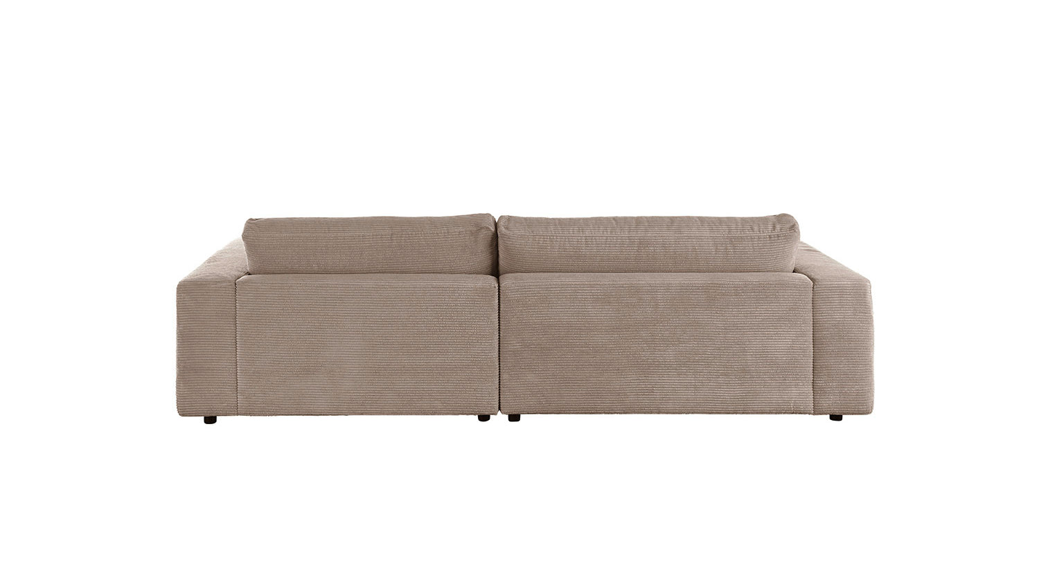 KAWOLA Sofa MADELINE Ecksofa mit Longchair Cord taupe