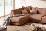 KAWOLA Sofa MADELINE Wohnlandschaft U-Form Cord rost