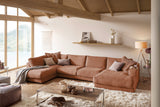 KAWOLA Sofa MADELINE Wohnlandschaft U-Form Cord rost, Rechts