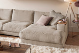KAWOLA Sofa MADELINE Wohnlandschaft U-Form Cord taupe