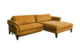 KAWOLA Sofa MALTA Ecksofa Stoff gold