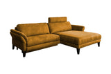 KAWOLA Sofa MALTA Ecksofa Stoff gold