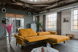 KAWOLA Sofa MALTA Ecksofa Stoff gold