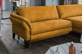 KAWOLA Sofa MALTA Ecksofa Stoff gold