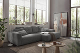 KAWOLA Sofa MIKA Ecksofa Cord grau, 296 x 167, Rechts