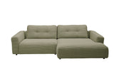 KAWOLA Sofa MIKA Ecksofa Cord olivgrün