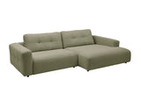 KAWOLA Sofa MIKA Ecksofa Cord olivgrün