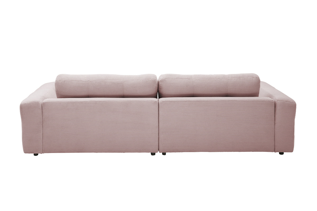 KAWOLA Sofa MIKA Ecksofa Cord rosa