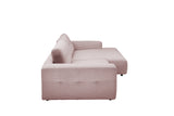 KAWOLA Sofa MIKA Ecksofa Cord rosa