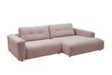 KAWOLA Sofa MIKA Ecksofa Cord rosa