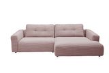 KAWOLA Sofa MIKA Ecksofa Cord rosa