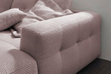 KAWOLA Sofa MIKA Ecksofa Cord rosa