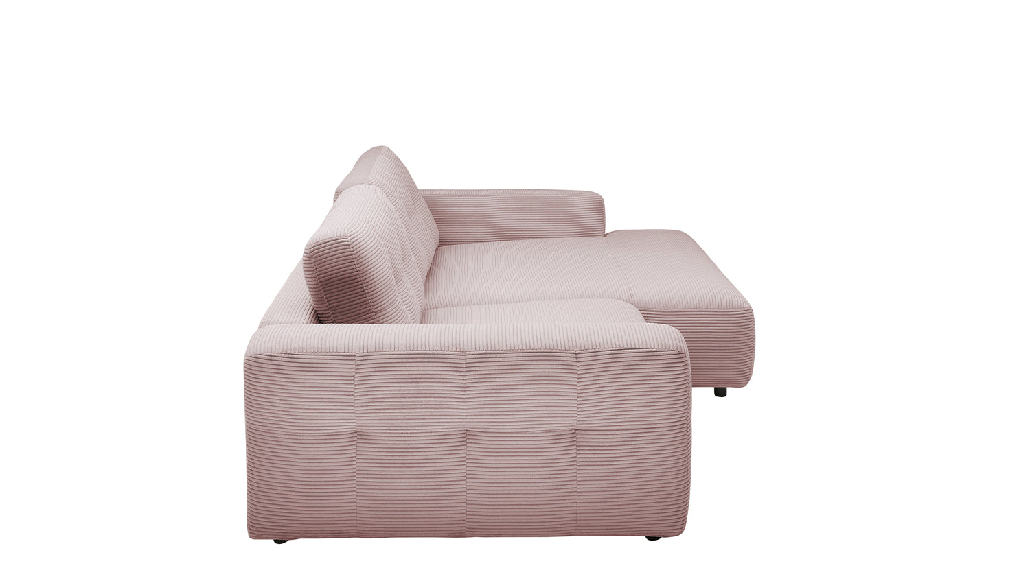 KAWOLA Sofa MIKA Ecksofa Cord rosa