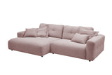 KAWOLA Sofa MIKA Ecksofa Cord rosa