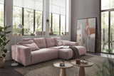 KAWOLA Sofa MIKA Ecksofa Cord rosa, 276 x 167, Rechts