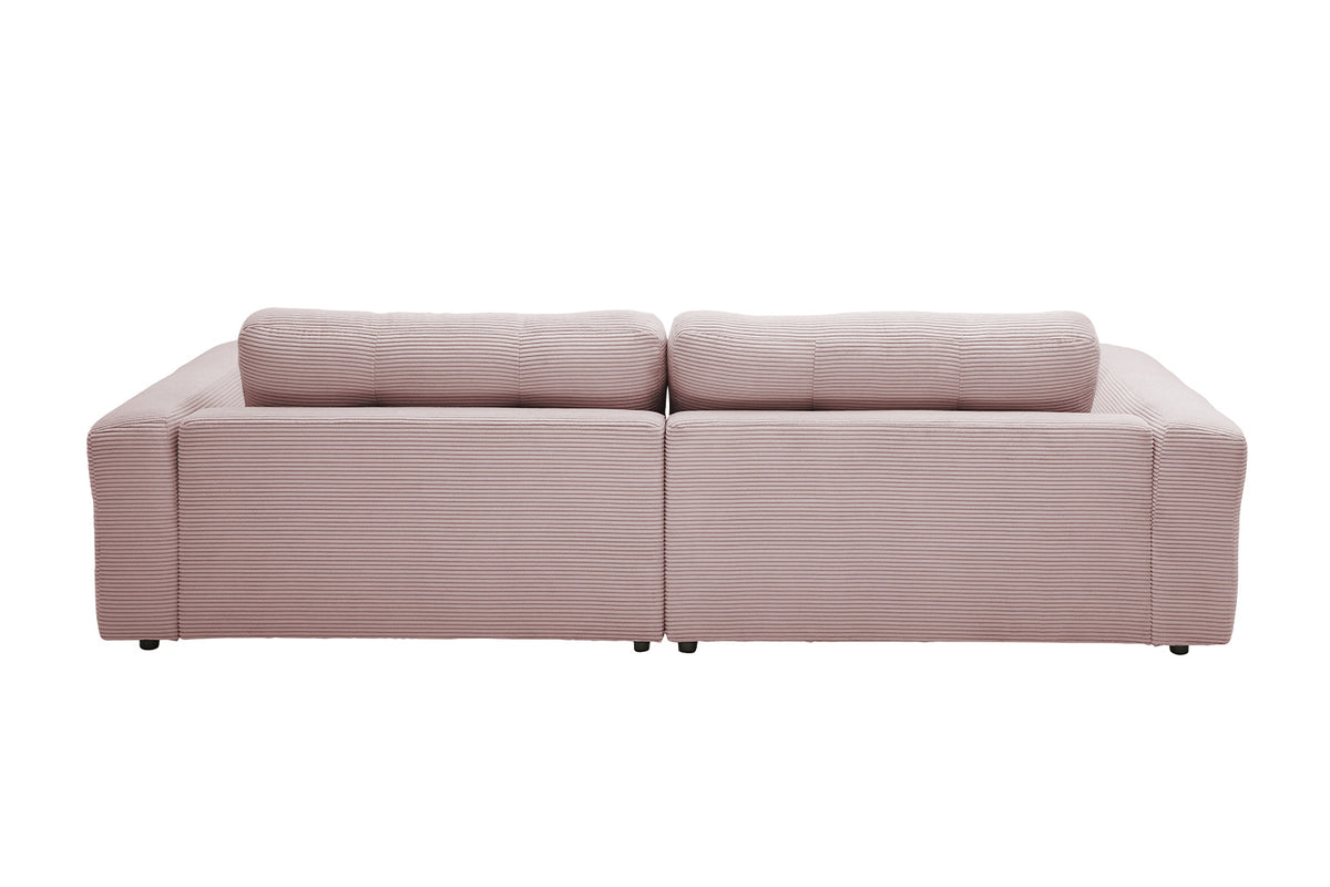 KAWOLA Sofa MIKA Ecksofa Cord rosa