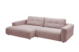 KAWOLA Sofa MIKA Ecksofa Cord rosa