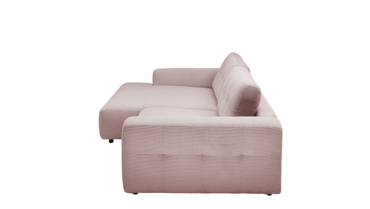KAWOLA Sofa MIKA Ecksofa Cord rosa