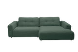KAWOLA Sofa MIKA Ecksofa Cord smaragd