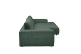 KAWOLA Sofa MIKA Ecksofa Cord smaragd