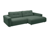 KAWOLA Sofa MIKA Ecksofa Cord smaragd