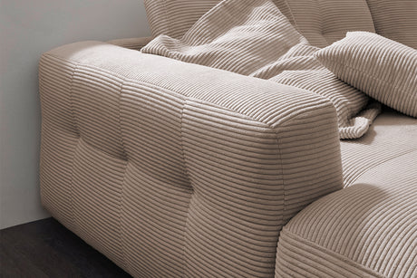 KAWOLA Sofa MIKA Ecksofa Cord taupe