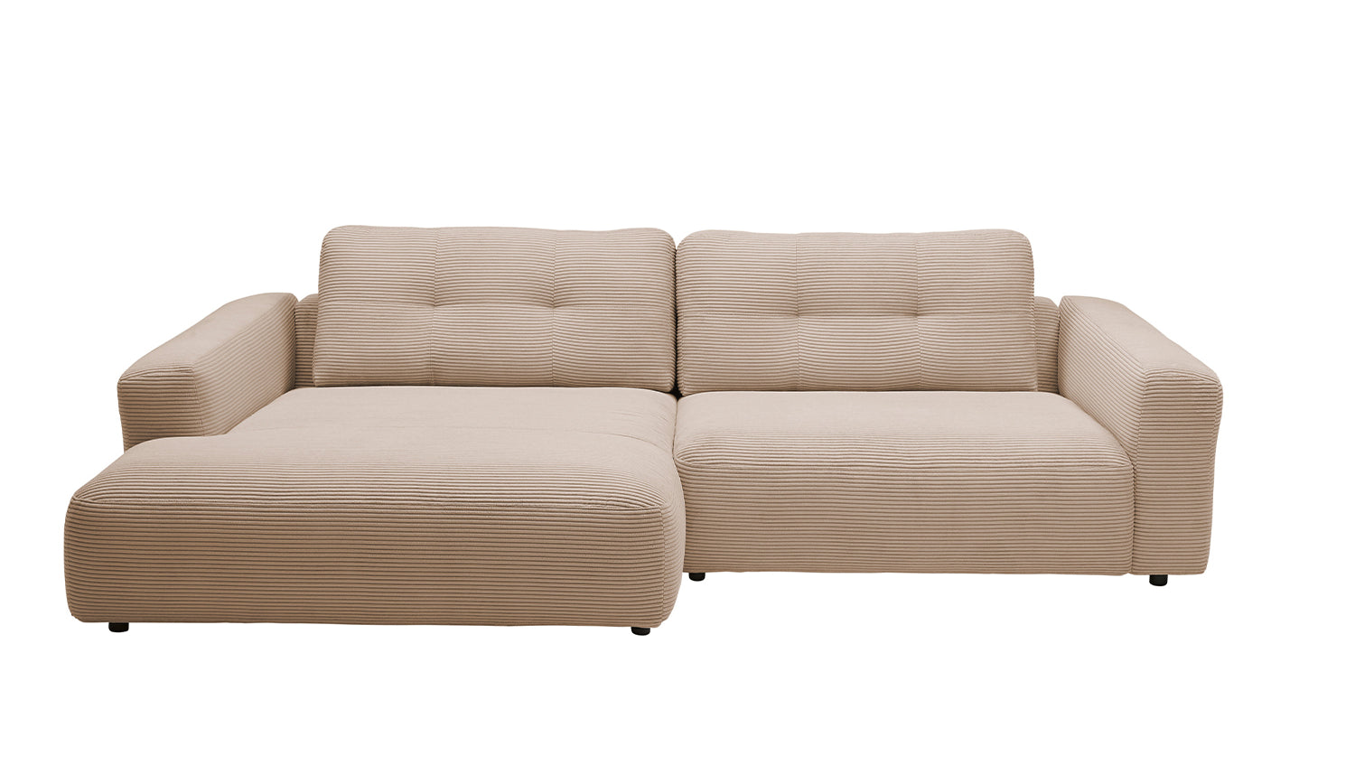 KAWOLA Sofa MIKA Ecksofa Cord taupe
