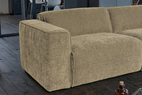 KAWOLA Sofa NELE 3-Sitzer Cord beige