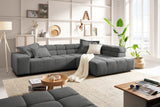 KAWOLA Sofa NEVADA Ecksofa Feincord anthrazit, Rechts, Ohne Komfortfunktion