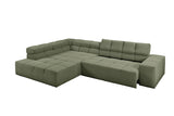 KAWOLA Sofa NEVADA Ecksofa Feincord olivgrün