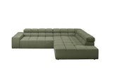 KAWOLA Sofa NEVADA Ecksofa Feincord olivgrün