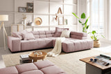 KAWOLA Sofa NEVADA Ecksofa Feincord rosa, Rechts, Ohne Komfortfunktion