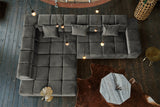 KAWOLA Sofa NEVADA Ecksofa Velvet grau